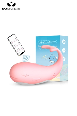 SMT1046 - Trứng rung cá voi silicon điều khiển qua APP có 10 chế độ