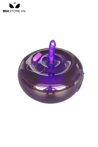 SMT760 - Ghế bơm hơi gắn dương vật giả màu tím silicon dài 165mm