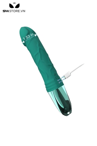 SMT1325 - Dương vật giả rung silicon mềm mại sạc USB dài 24cm