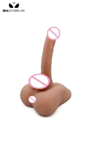 SMT2765 - Dương vật giả kèm lỗ hậu môn silicon mềm dài 20cm