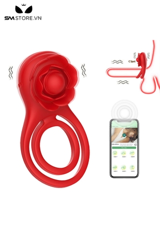 SMT2446 - Vòng đeo dương vật hình bông hoa hồng đường kính 58mm