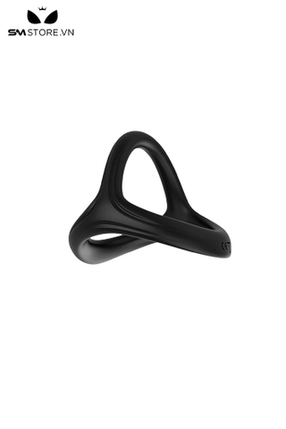 SMT896 - Vòng đeo gốc dương vật silicon hình tam giác màu đen
