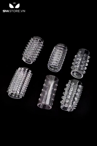 SMT074 - Combo 6 bao cao su đôn dên trong suốt đường kính 1.5cm