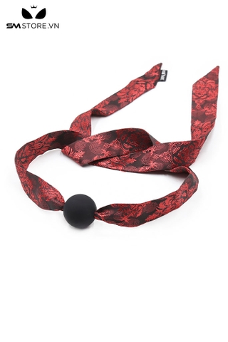 SMT025 - ball gag silicon cao cấp kiểu dây buộc phong cách trung cổ