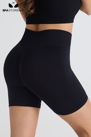 SMS508 - quần legging đùi tập gym yoga nữ polyester co giãn thoáng khí tốt