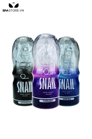 SMT1871 - Cốc thủ dâm 2 đầu trong suốt snail cup dài 28cm