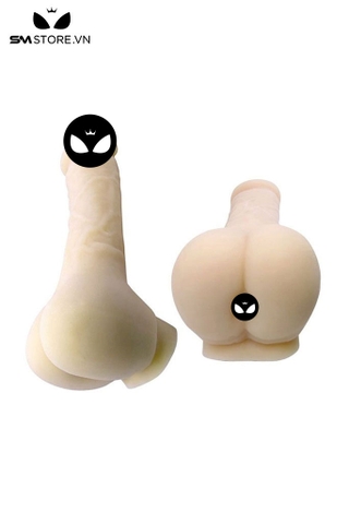SMT1785 - Dương vật giả cho gay silicon 2 đầu có âm đạo dài 21.5cm