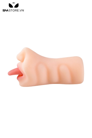 SMT2162 - Âm đạo giả cầm tay có miệng lưỡi liếm chất liệu silicon