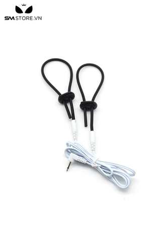 SMT2798 - Vòng đeo dương vật dây 2 cái kèm sốc điện có thể chỉnh