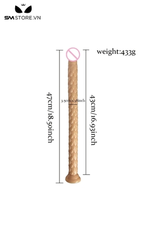 SMT693 - Anal play đồ chơi hậu môn hình vảy cá siêu dài 47cm silicon