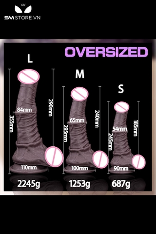 SMT2924 - Dương vật giả khổng lồ siêu dài silicon mềm có 3 size