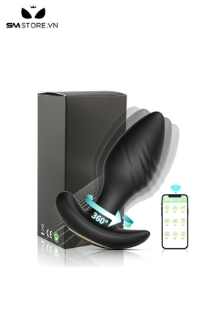 SMT1026 - Butt plug xoắn ốc hậu môn rung ngoáy 360 độ điều khiển từ xa