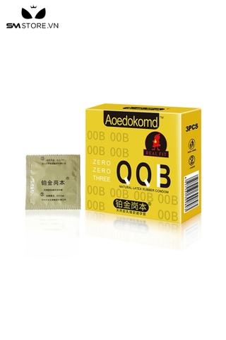 SMT1105 - Bao cao su siêu mỏng 0.03mm với hộp 3 gói cho nam nữ