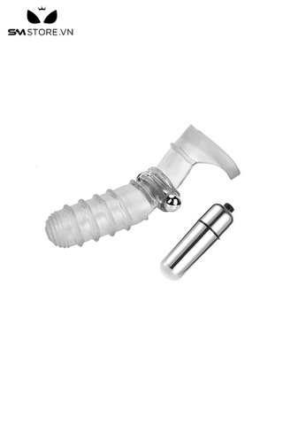 SMT662 - Ngón tay rung silicon với đường gân ngang và dây choàng