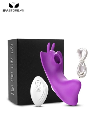 SMT1849 - Máy rung hút âm vật hình con bướm kèm sốc điện