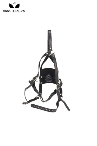 SMT233 - Khóa miệng muzzle gag với dây quai đeo kèm bóng đen