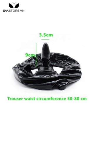 SMT963 - Phích cắm hậu môn silicon dài 9cm có quần da PU