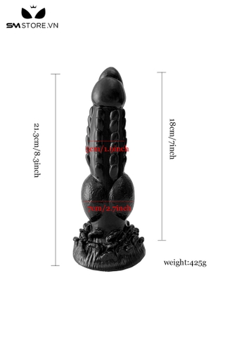 SMT2444 - Dương vật giả có gai mềm dài 21.3cm bằng silicon mềm