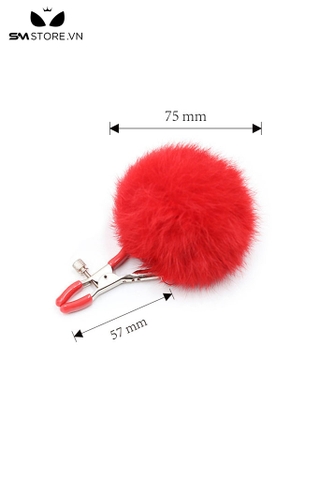 SMT1749 - Kẹp ti có nấc điều chỉnh kèm đuôi thỏ mềm dài 13.2cm