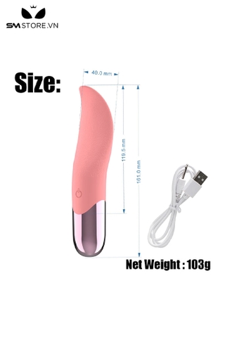 SMT1978 - Lưỡi rung tình yêu có 10 chế độ dài 16.1cm sạc điện