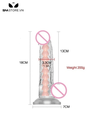 SMT1784 - Dương vật giả silicon có khớp bẻ cong ở trong dài 13cm
