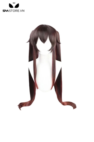 SMP160 - Tóc giả hóa trang buộc kiểu đuôi ngựa màu đen cam