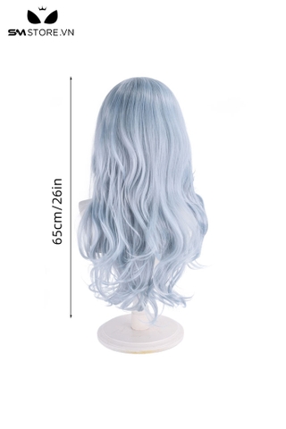 SMP154 - Tóc giả hóa trang anime xoăn lơi màu xanh biển dài 65cm