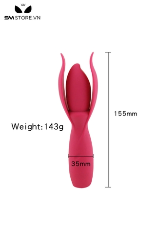 SMT1761 - Máy rung âm vật silicon 10 tần số sạc điện dài 15.5cm