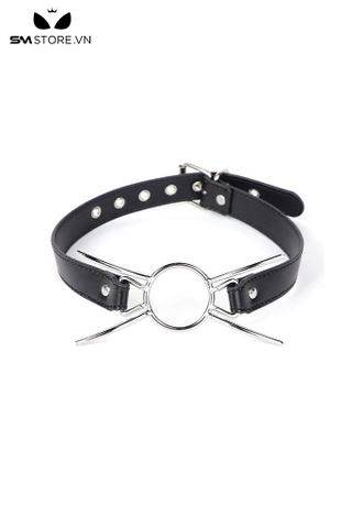 SMT232 - Khóa miệng spider gag với vòng bằng kim loại và dây đeo PU