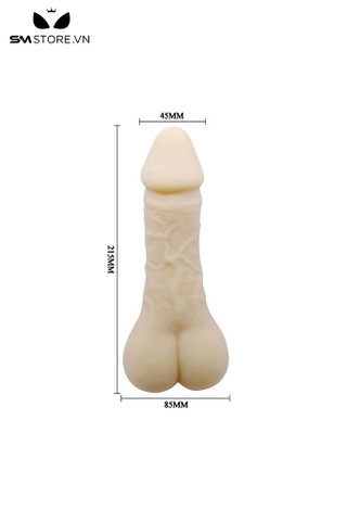 SMT1785 - Dương vật giả cho gay silicon 2 đầu có âm đạo dài 21.5cm