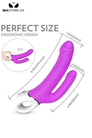 SMT2782 - Máy rung 2 đầu dương vật cầm tay sạc điện  có 9 chế độ