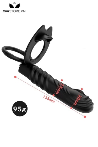 SMT1123 -  Dương vật giả silicon dài 135mm kèm vòng đeo dildo