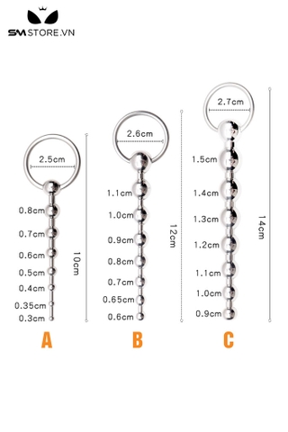 SMT2195 - Sounding inox cao cấp không gỉ dạng chuỗi hạt có 3 size