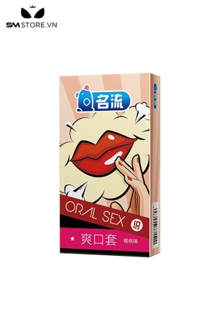 SMT1235 - Bao cao su quan hệ bằng miệng hộp 10 gói hương anh đào