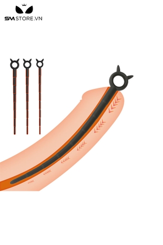SMT574 - Que rung niệu đạo hình tai thỏ dài 299mm màu đen với 3 size