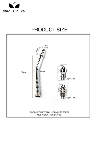 SMT145 - Thanh thụt rửa hậu mông dạng cong có 3 vòi phun tháo rời