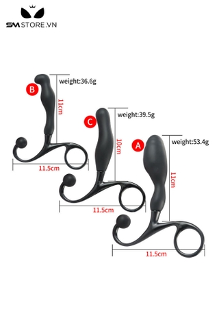 SMT1672 - Đồ chơi hậu môn 2 đầu chất liệu silicon dài 11cm