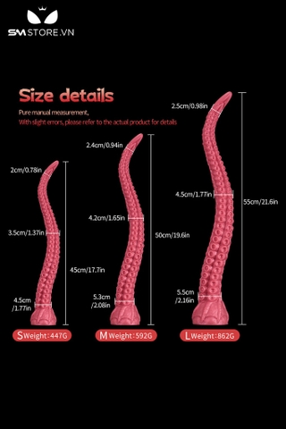 SMT532 - Đồ chơi hậu môn có xúc tu bạch tuộc silicon mềm dẻo có 3 size