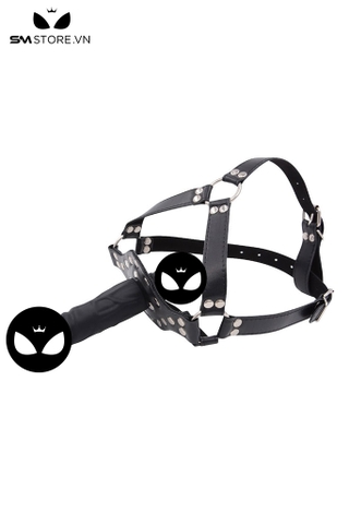SMT1409 - Penis gag dương vật giả bịt miệng 2 đầu bằng silicon