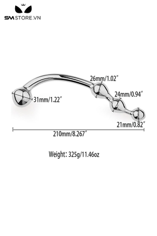 SMT220 - Đồ chơi hậu môn thiết kế cung tròn có 3 bi dễ cầm nắm