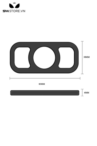 SMT570 - Vòng đeo dương vật Election Ring silicon màu đen dài 83mm