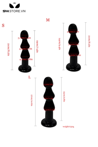 SMT1772 - Anal bead silicon mềm dẻo với chuỗi 3 hạt có 3 size