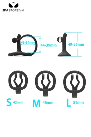 SMT2645 - Khóa dương vật đảo ngược chất liệu nhựa có 3 size