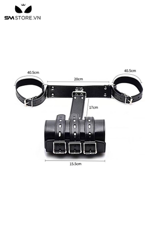 SMT590 - Bộ cố định tư thế khóa tay da PU màu đen dài 61cm