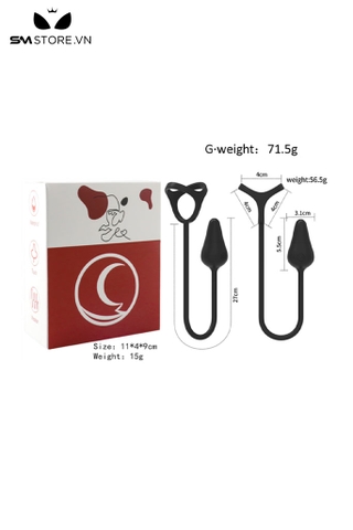 SMT640 - Corking mini điều khiển từ xa kèm plug dài 27cm màu đen