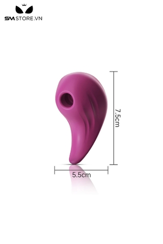 SMT1244 - Máy rung mini silicon hút âm vật và núm vú dài 7.5cm