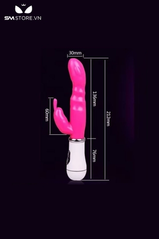 SMT2051 - Máy rung tai thỏ silicon mềm dẻo có 8 chế độ dài 26cm