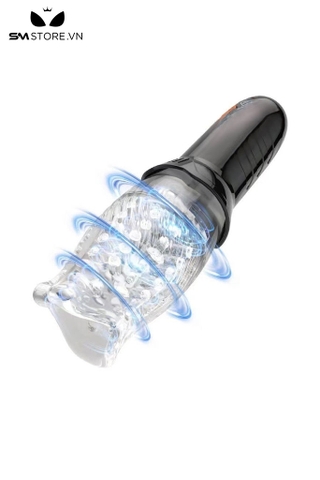 SMT1143 - Cốc thủ dâm xoay tỏa nhiệt với 10 chế độ rung dùng sạc