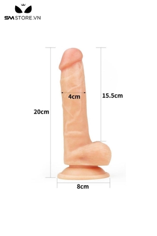 SMT1906 - Dương vật giả Lovetoy khổng lồ đế gắn tường dài 20cm