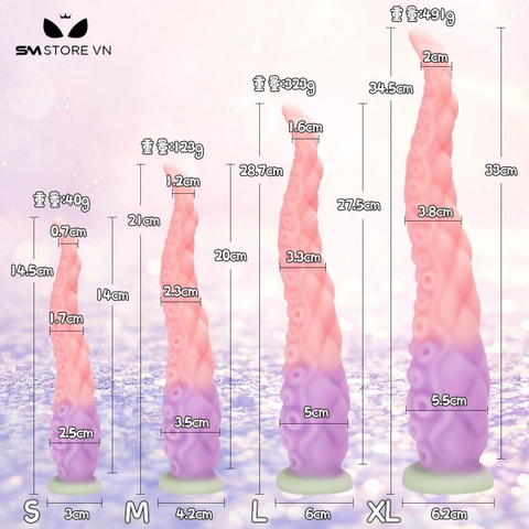 SMT2919 - Anal long đồ chơi hậu môn siêu dài có xúc tu có 4 size